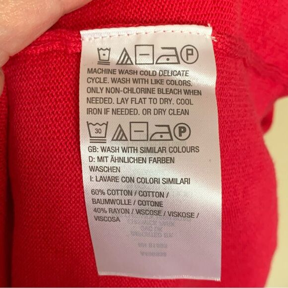 Isaac Mizrahi Live Pink Split Neck Short Sleeve Pullover Sweater Top Size Large - Picture 8 of 9